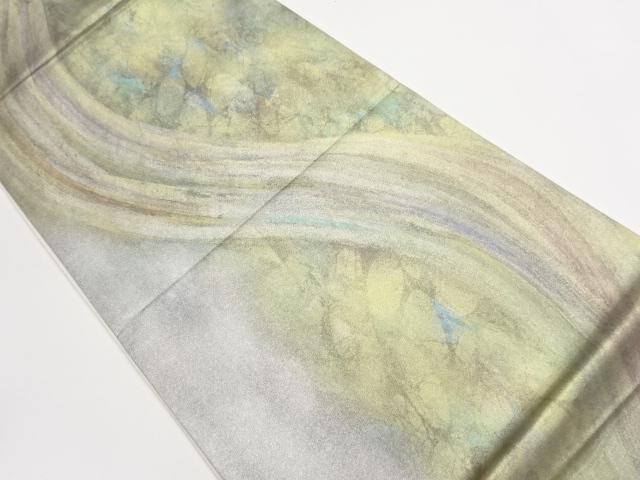 JAPANESE FUKURO OBI / WAVY STRIPE & ABSTRACT